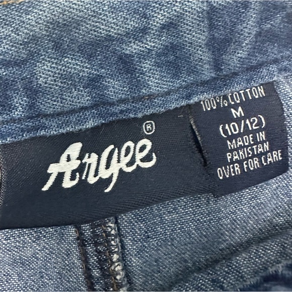 Vintage Denim Maxi Skirt Jean Tie Waist Y2K Modest Casual Size 10/12 Medium - Picture 6 of 7